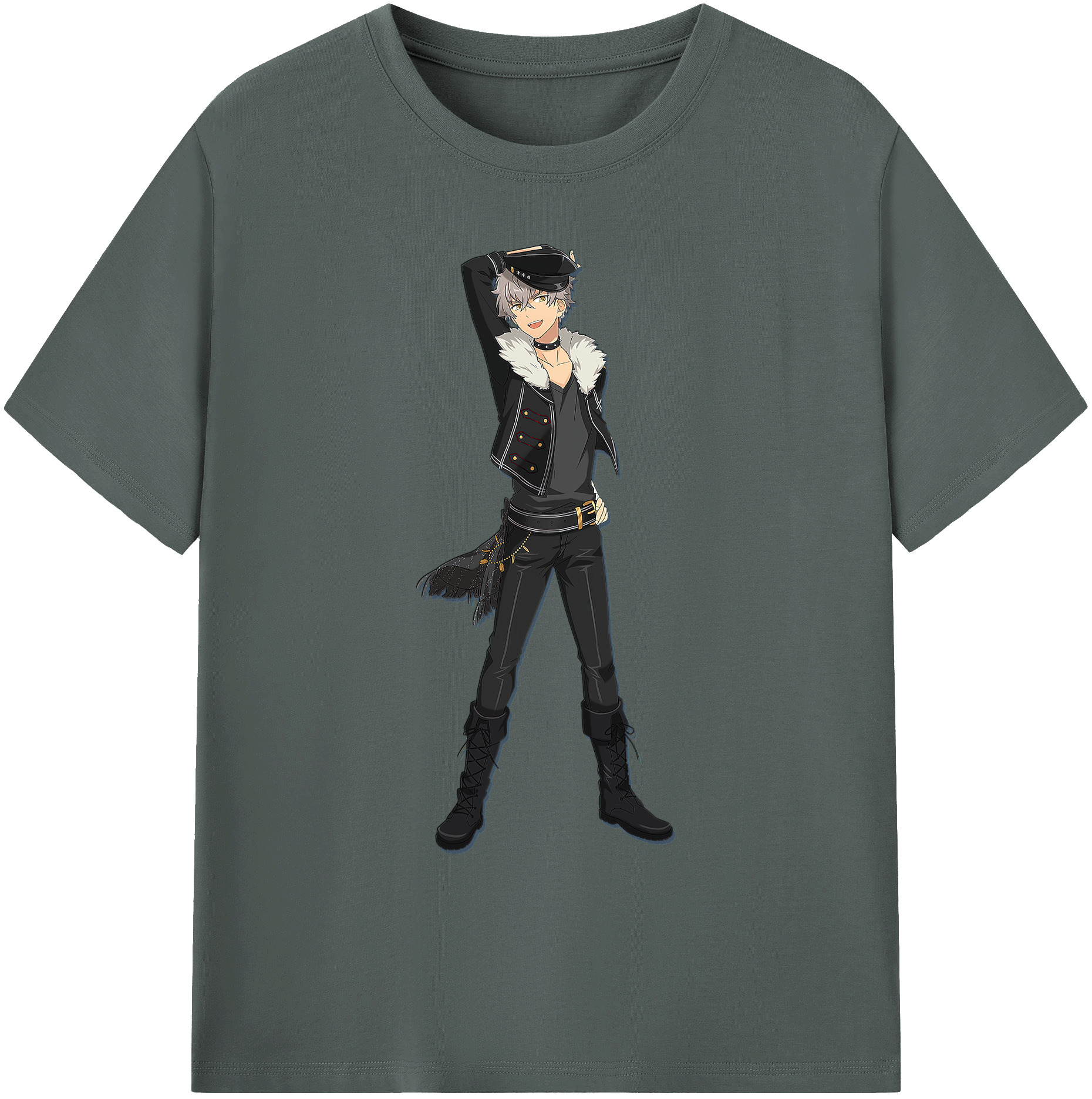 （画像用） あんさんぶるスターズ! Ensemble Stars 綿100％ メンズ半袖Tシャツ｜肌触りやわらか＆通気性